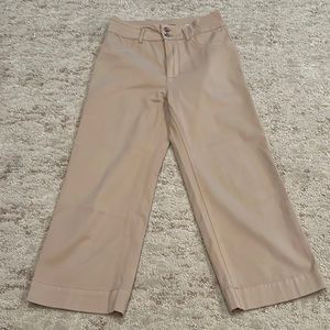 DL 1961 Tan Hepburn Wide Leg Twill Pants